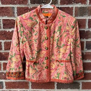 Cynthia Steffe Paisley Brocade Blazer Jacket Size 6